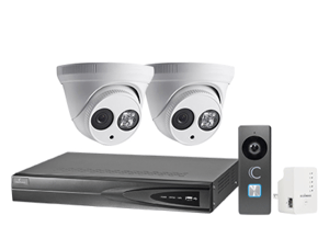 Clare Dealer Smart Home Video Monitoring Cameras and 4-Channel NVR Kit