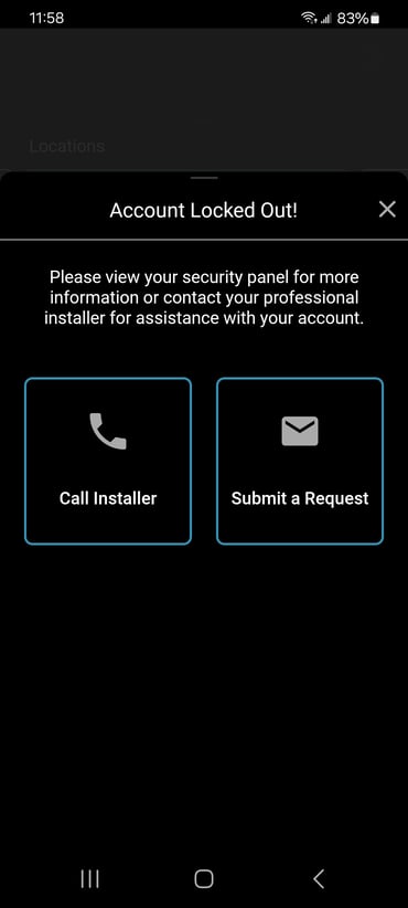 ClareHome App Lockout