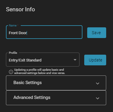 Managing or Configuring Sesnsors