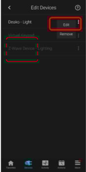 edit a device