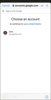google account selection