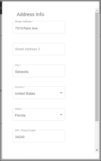 address info