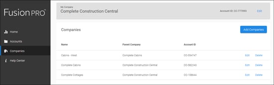 Company - Parent company page