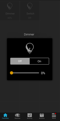 Dimmer off