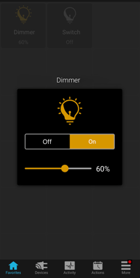 Dimmer on