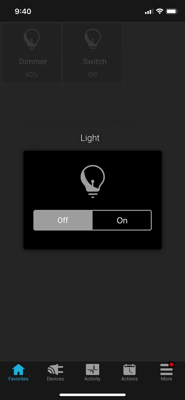 light off