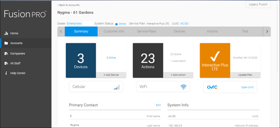 fusionpro summary page
