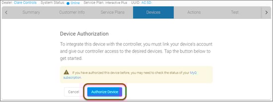 authorize device