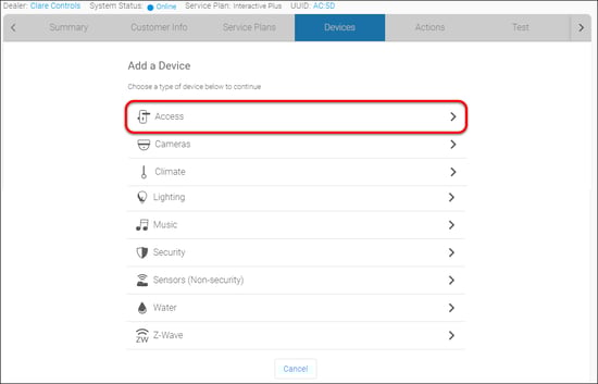select access