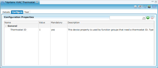 Configuration tab (child)