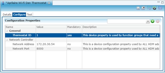 Configure tab - aprilaire Wi-Fi IP