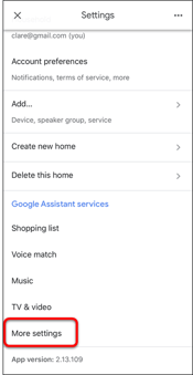 1- tap more settings