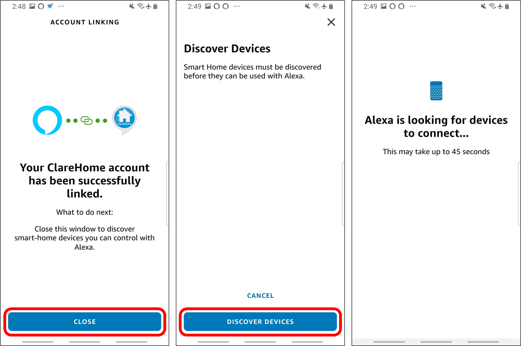 Adding Amazon Alexa Using Android