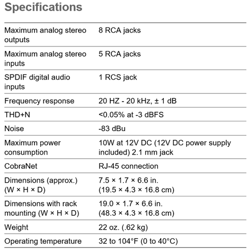 cs-mr-8 specifications