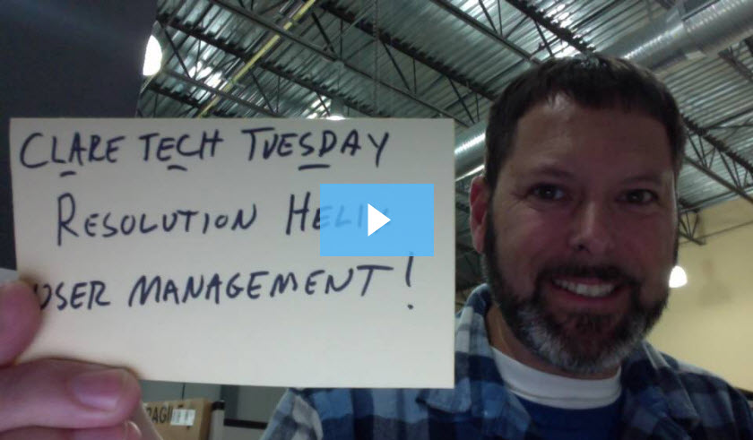 Clare Tech Tuesday: Resolution Helix User Management