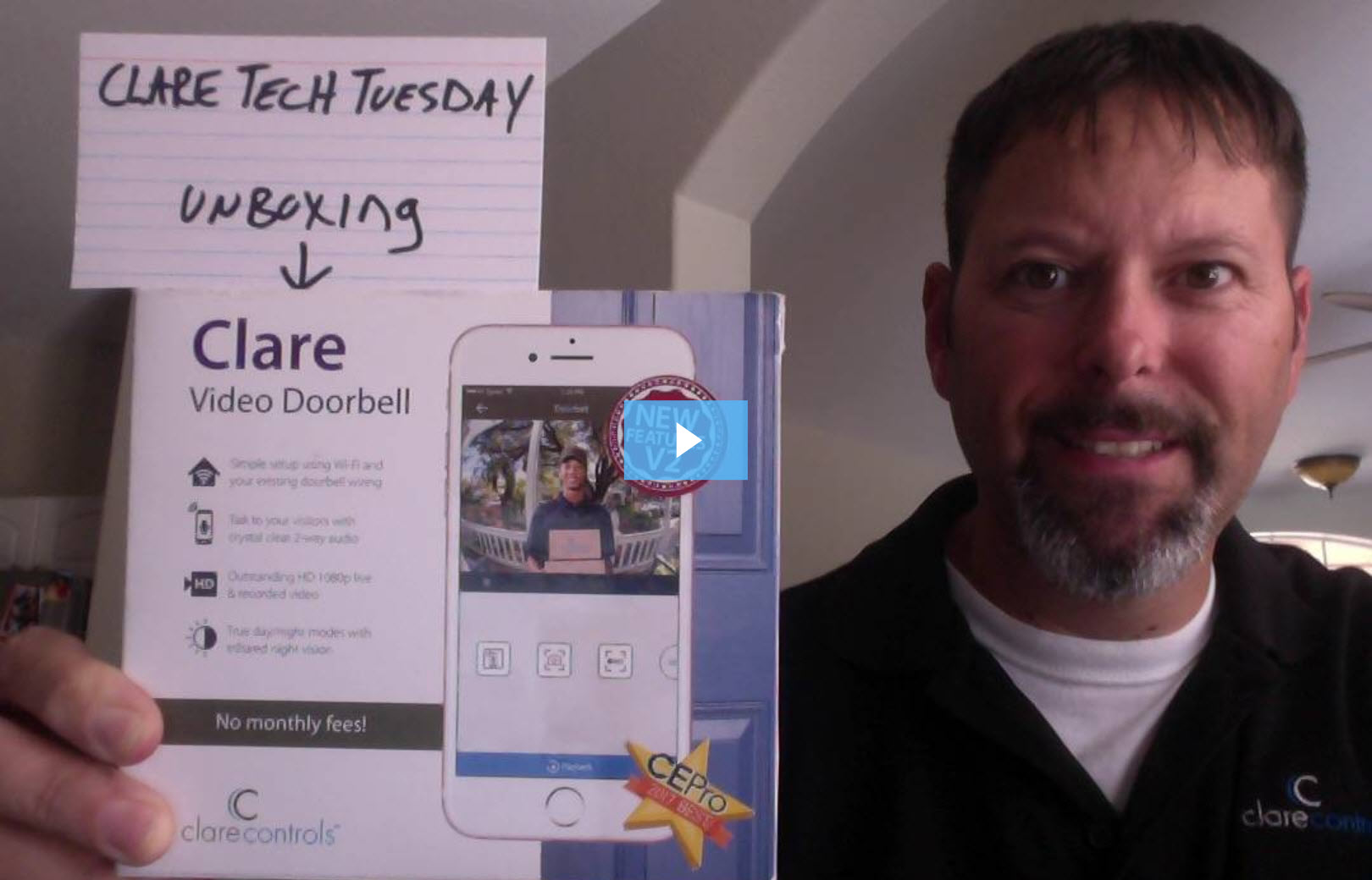 Clare Tech Tuesday: Clare Video Doorbell Unboxing